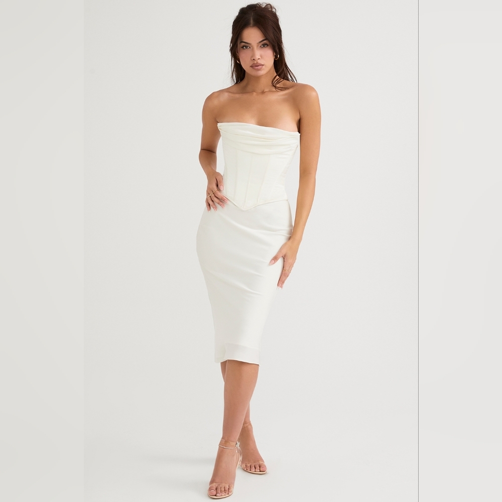 House of CB Cream Midi Dress - Picture 3 of 15